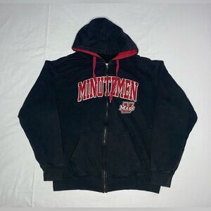 UNIVERSITY OF MASSACHUSETTS UMASS MINUTEMEN HOODIE SWEATSHIRT SIZE LARGE